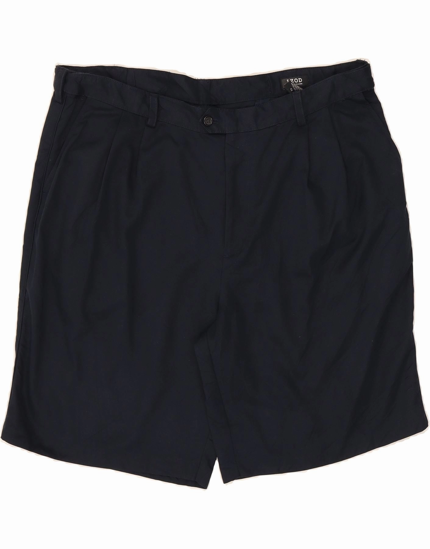 Warm Vibe IZOD Mens Pegged Casual Shorts W42 2XL Navy Blue Polyester