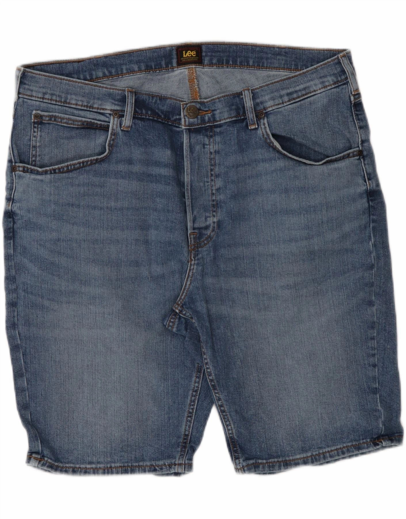 LEE Mens Denim Shorts W36 Large Blue Cotton beachy vibe surfing gear