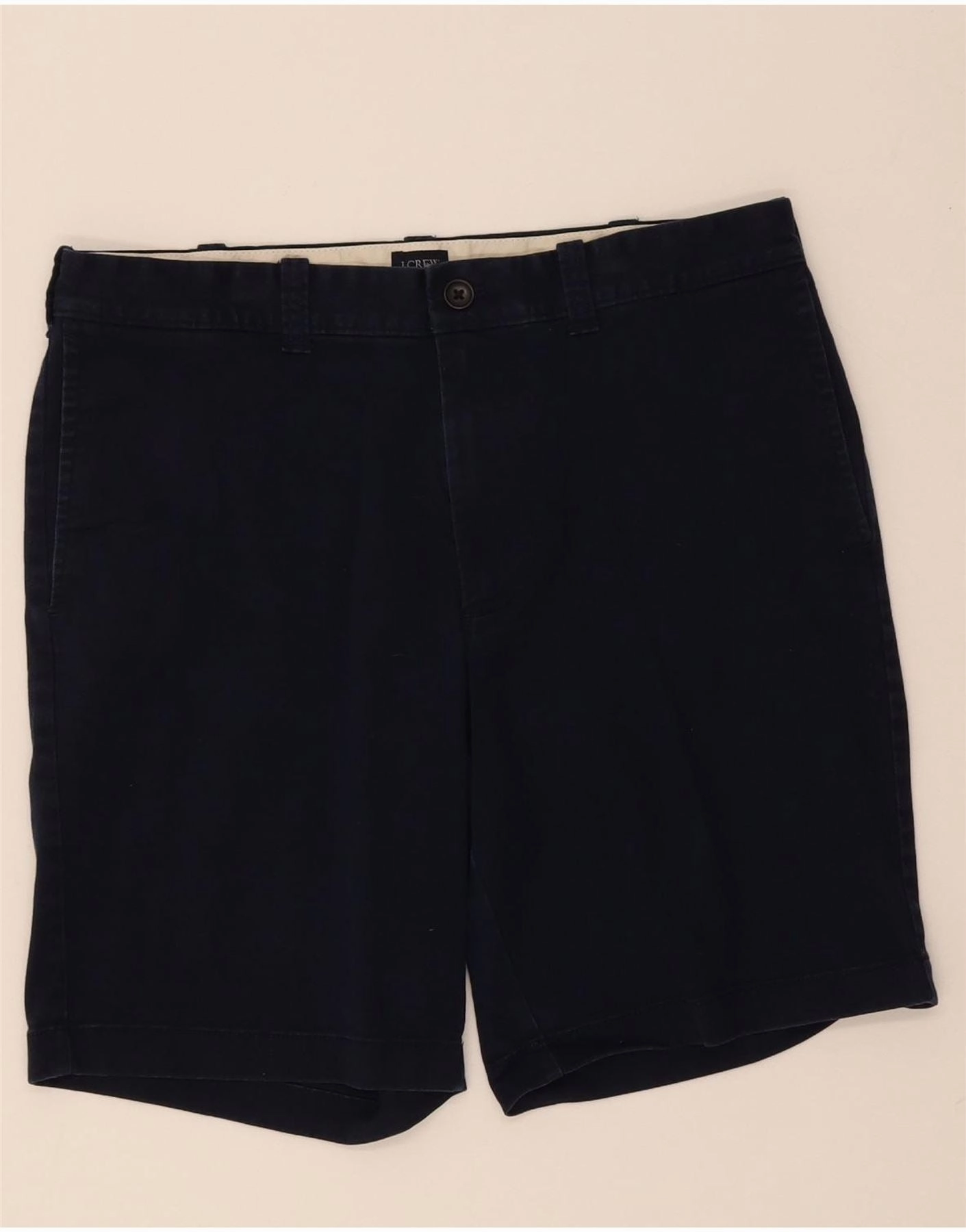 Airy Feel Breathable Waistband J. CREW Mens Chino Shorts W32 Medium  Navy Blue Cotton