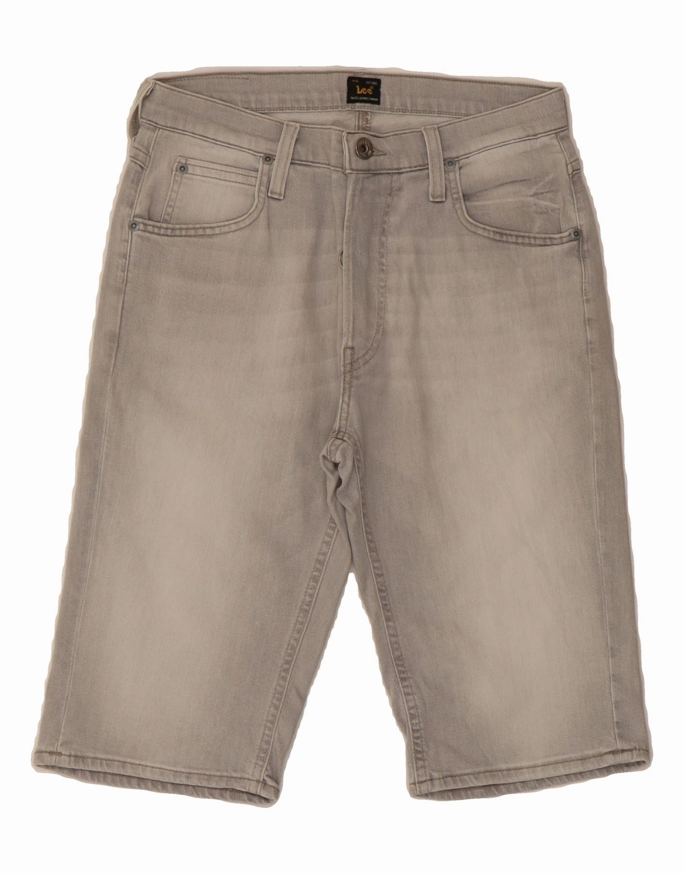 LEE Mens Denim Bermuda Shorts W28 Small  Grey Cotton Yoga wear