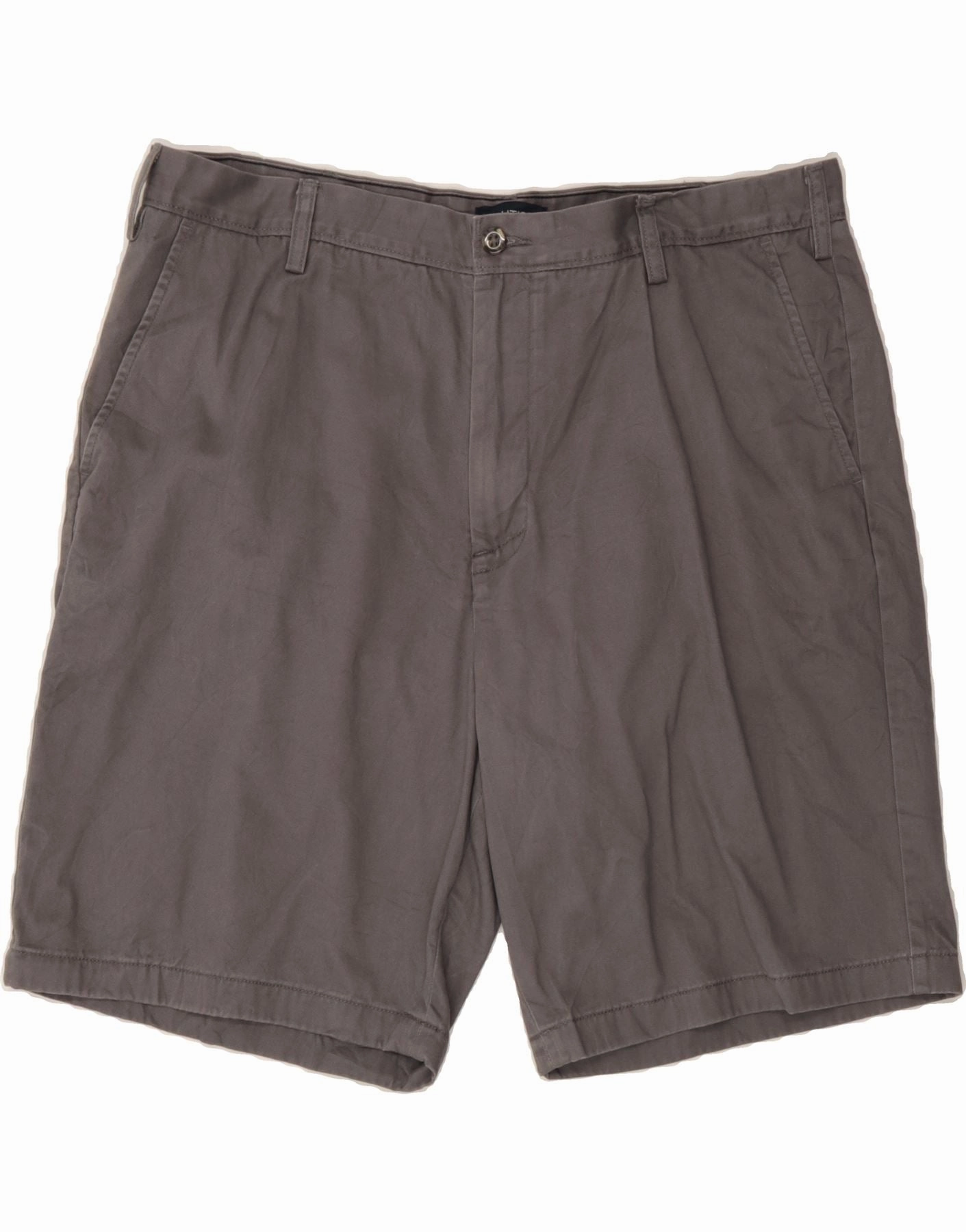 NAUTICA Mens Chino Shorts W38 XL Grey Cotton Frictionless Movement Cool Weather