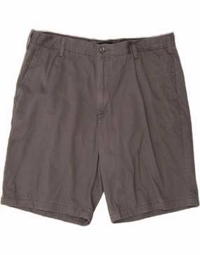 NAUTICA Mens Chino Shorts W38 XL Grey Cotton Frictionless Movement Cool Weather