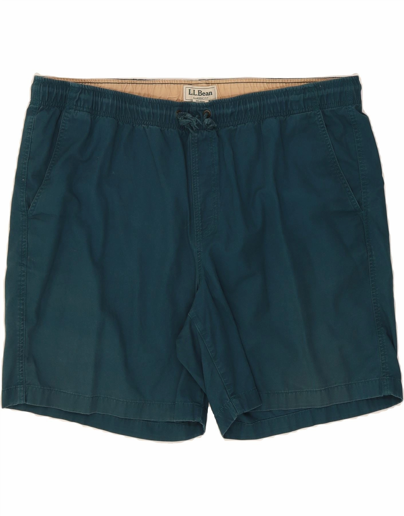 fresh start Effortless Comfort L.L.BEAN Mens Classic Fit Chino Shorts 2XL W42 Green Cotton