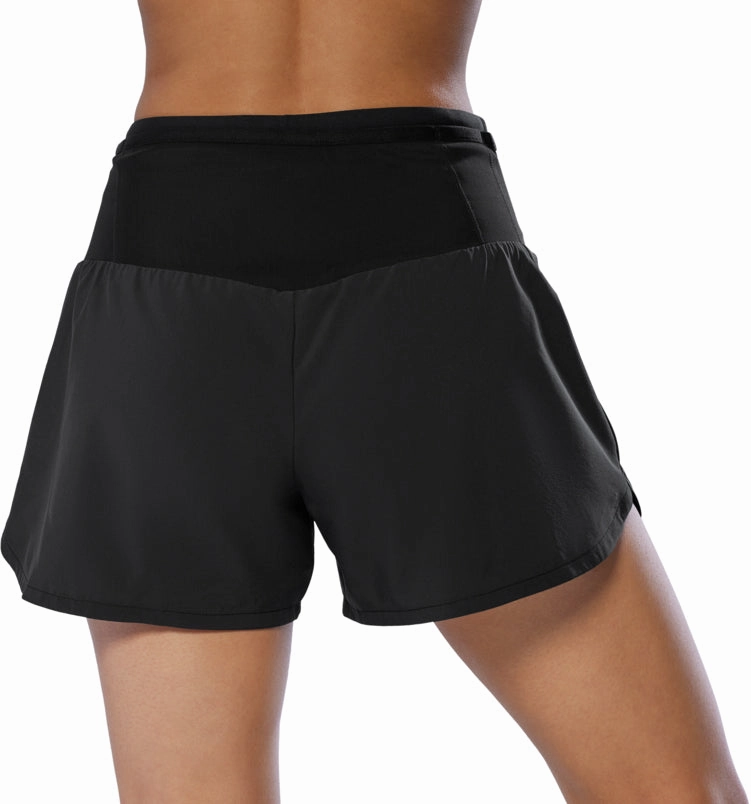 Easy Fit Design Versatile Layering Mizuno Multi Pocket Womens Running Shorts - Black