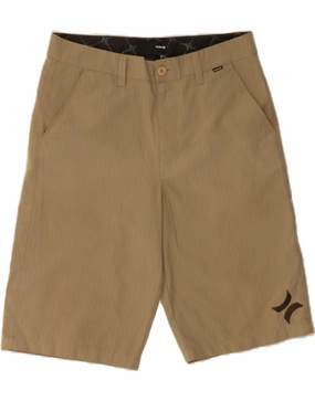 Fashion Accessory HURLEY Mens Chino Shorts W32 Medium Beige Striped Polyester
