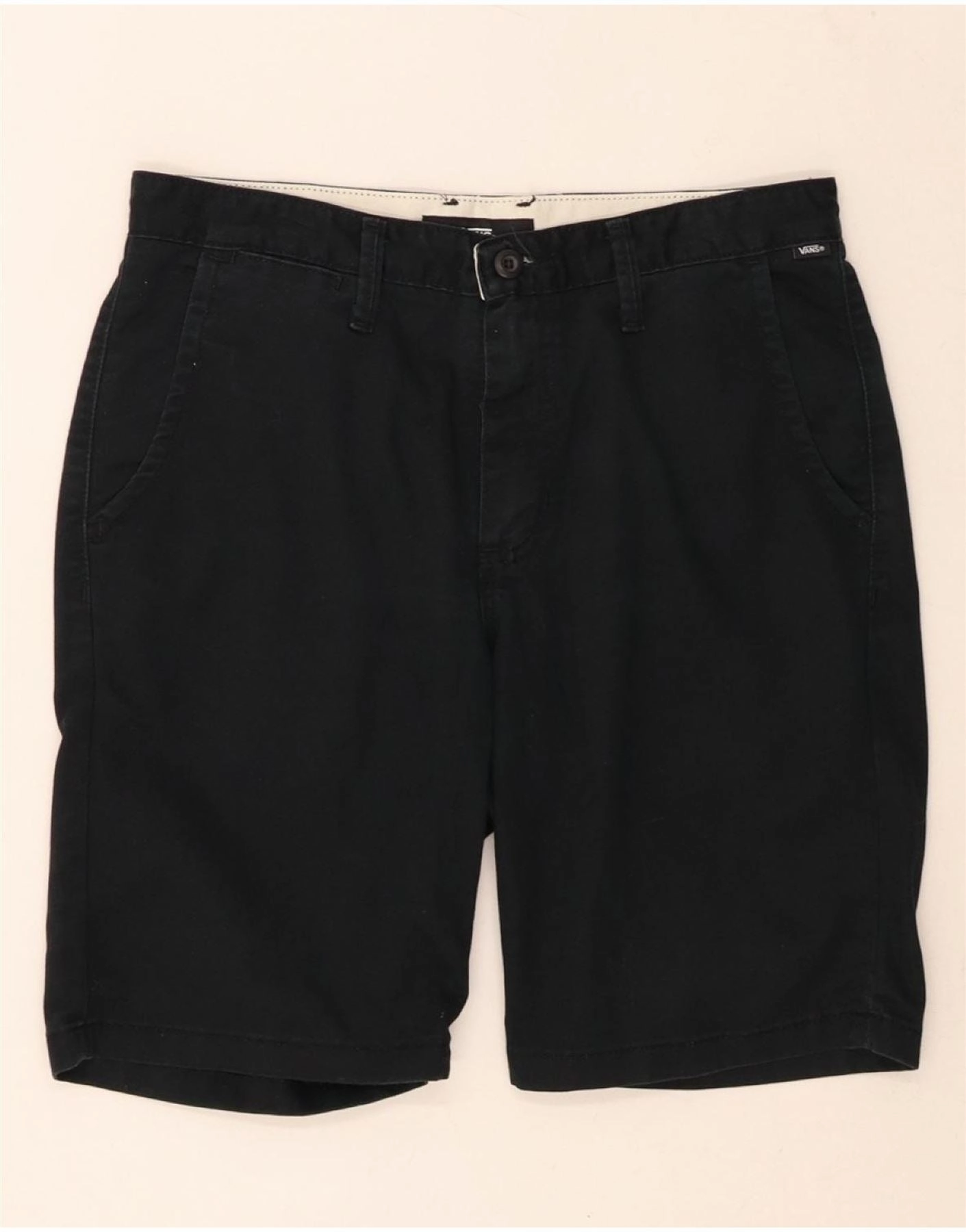 VANS Mens Chino Shorts W31 Medium Black Freestyle Comfort Comfort Stretch