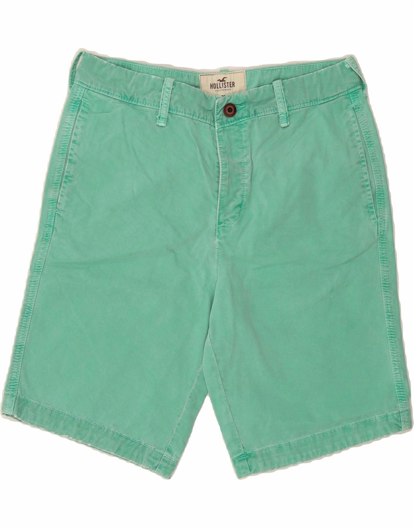 Street Mood HOLLISTER Mens Chino Shorts W32 Medium  Green Cotton