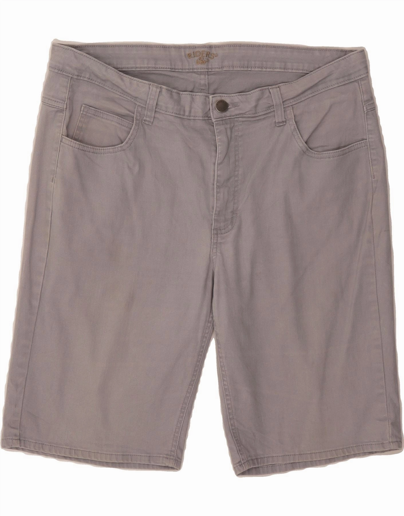 LEE Mens Riders Denim Shorts W36 Large Grey Cotton Casual Layer Move Friendly