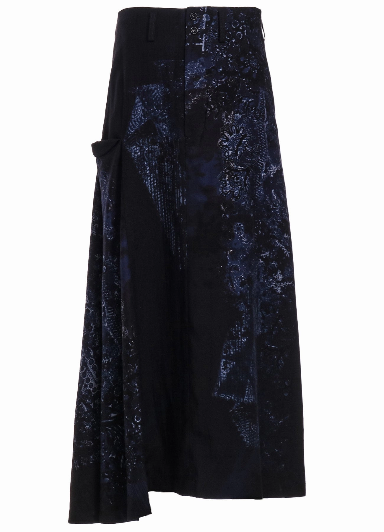 Lightweight Material CU/ TWILL LACE DESIGN PT RIGHT FLARE SKIRT