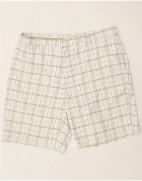 DOCKERS Mens Chino Shorts W40 XL White Check Polyester Durable Material
