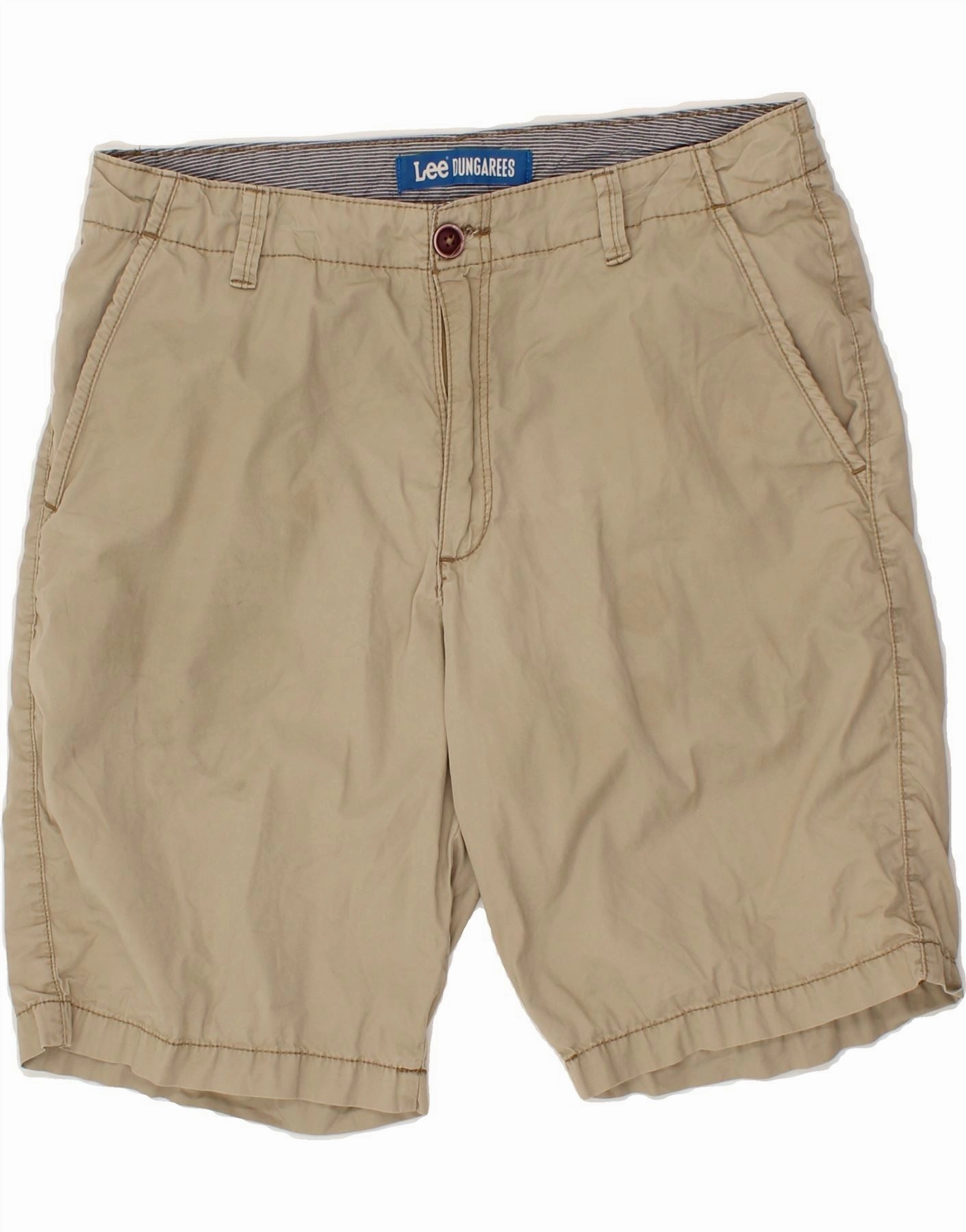 Fun Design Light Wear LEE Mens Chino Shorts W34 Large Beige