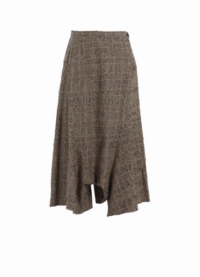 Effortless Comfort Light wash NEEDLE-PUNCHED ASYMMETRIC FLARE PANTS