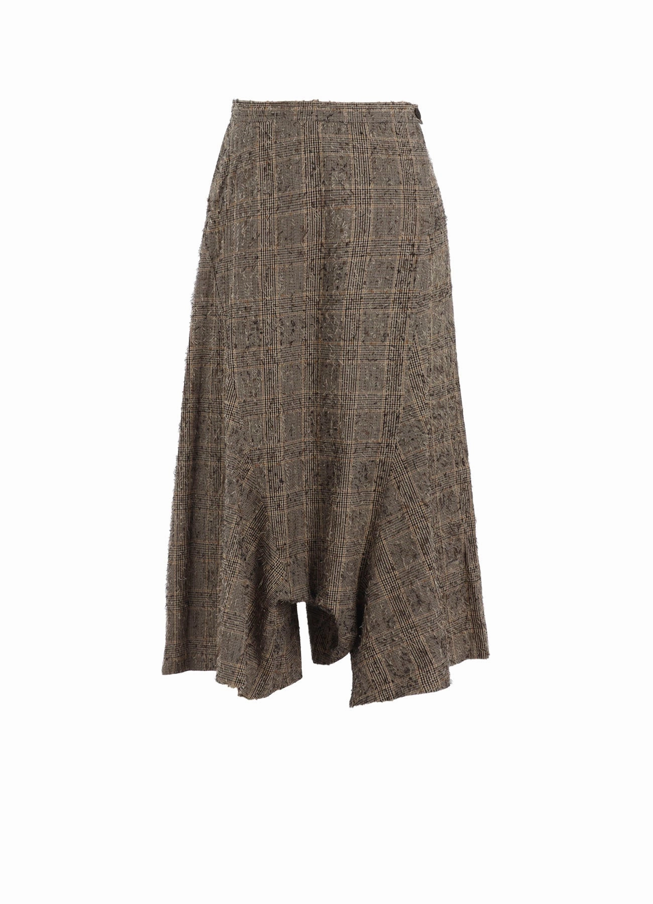 Effortless Comfort Light wash NEEDLE-PUNCHED ASYMMETRIC FLARE PANTS