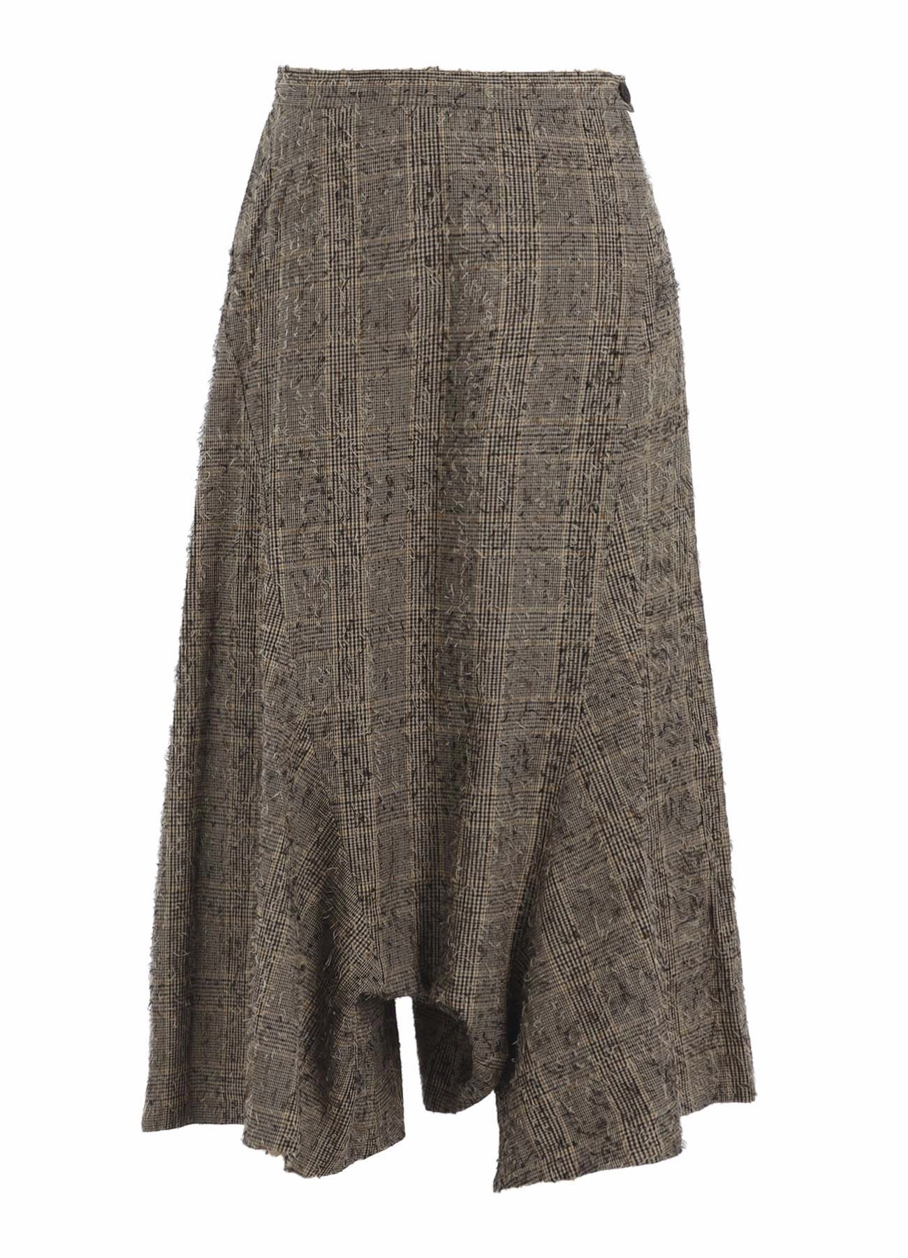 Water Repellent Coating Comfortable Fit Look NEEDLE-PUNCHED ASYMMETRIC FLARE PANTS