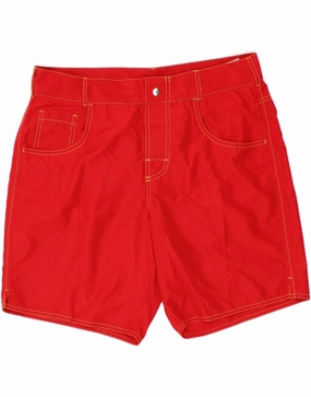 COAST Mens Casual Shorts Large W36  Red Polyester Roomy Fit Smart Fit