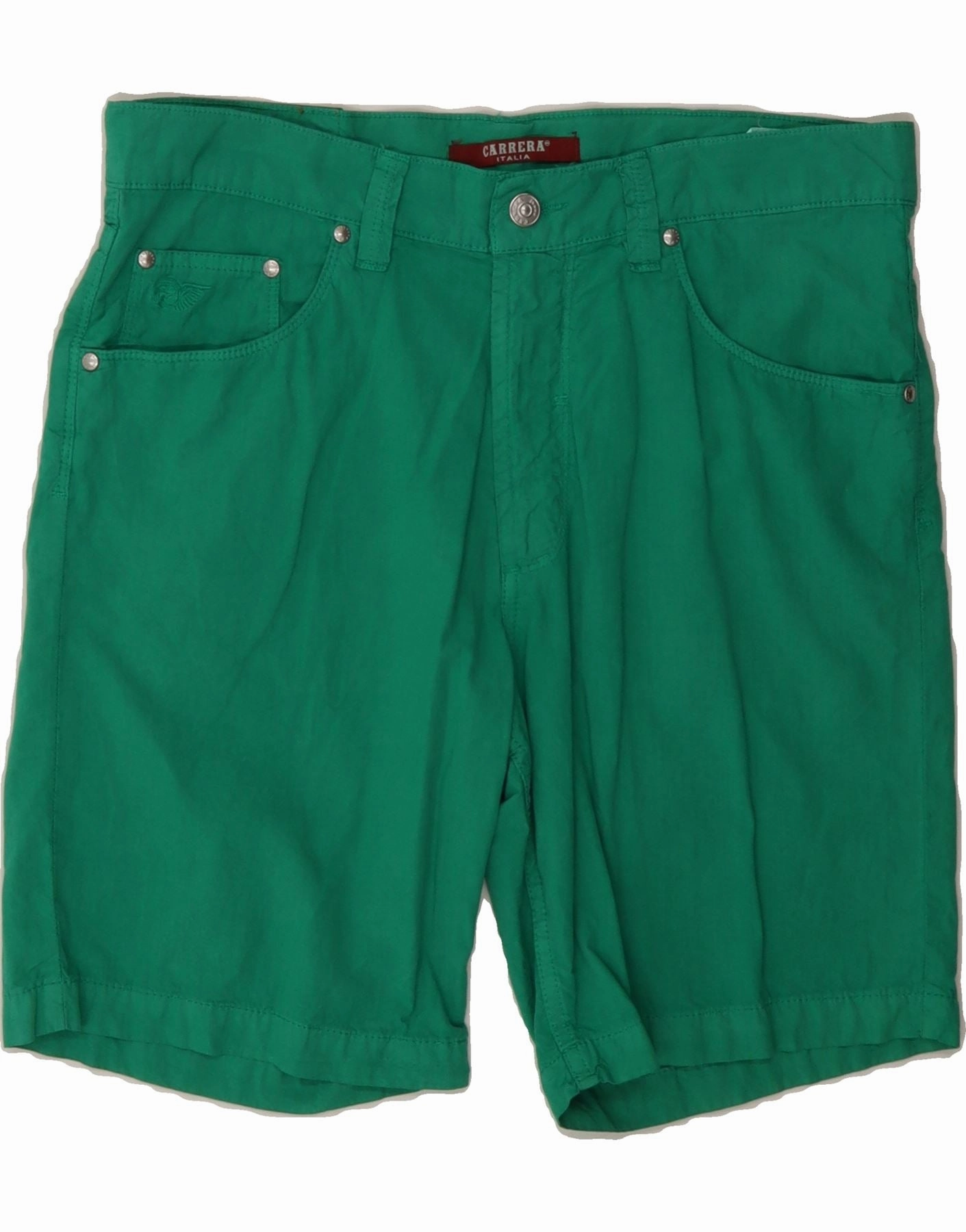 CARRERA Mens Regular Casual Shorts IT 48 Medium W33 Green Cotton Relaxed Comfort Outdoor Ready