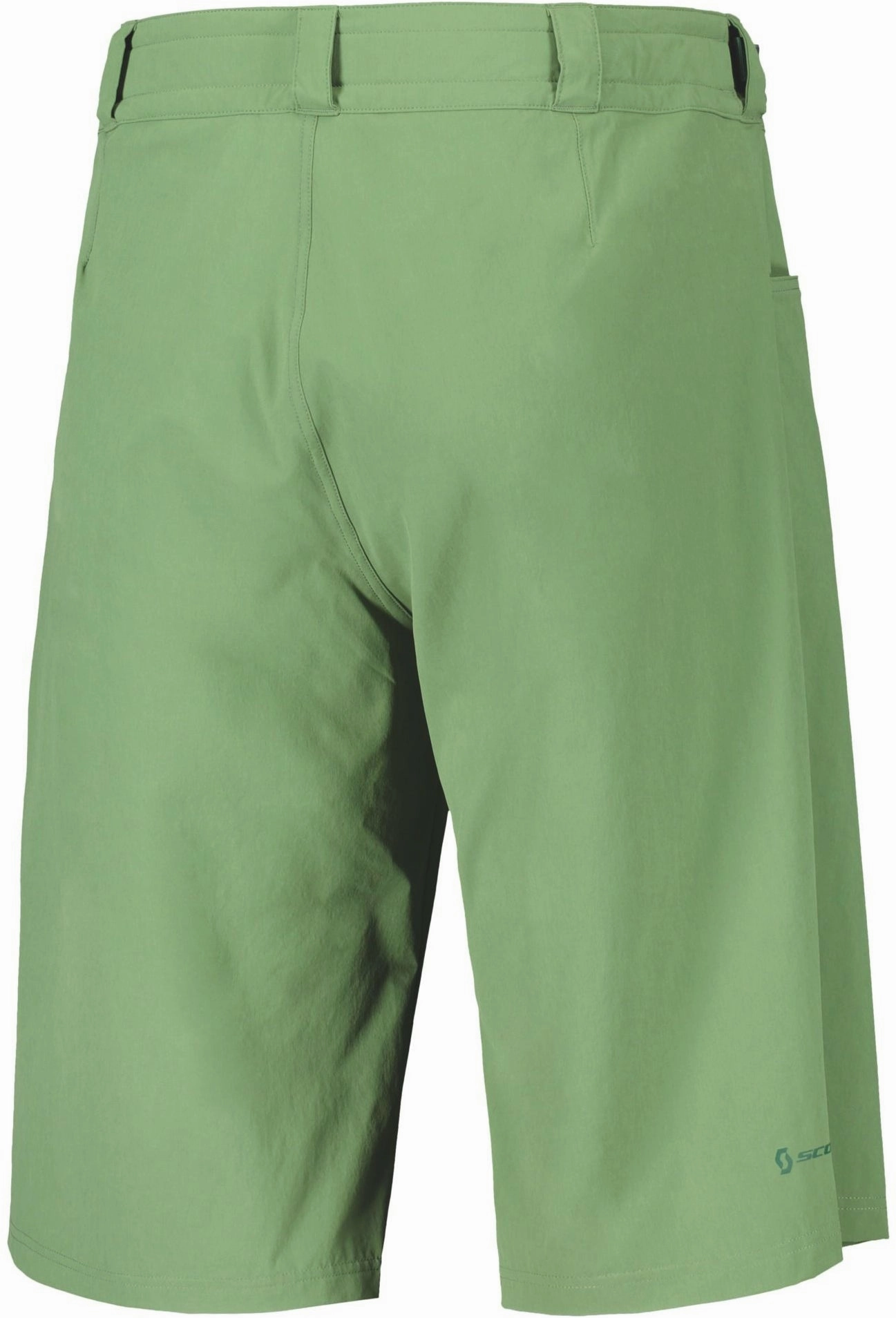 Scott Trail Flow Padded Mens Cycling Shorts - Green Body Contouring Anti Cling Technology