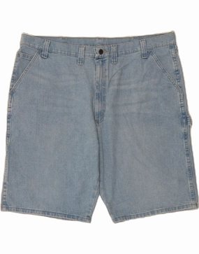 Double Layered Construction kids wear WRANGLER Mens Denim Shorts W44 2XL Blue Cotton