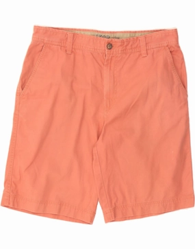 IZOD Mens Salt Water Chino Shorts W34 Large Pink Cotton Stretch Layers