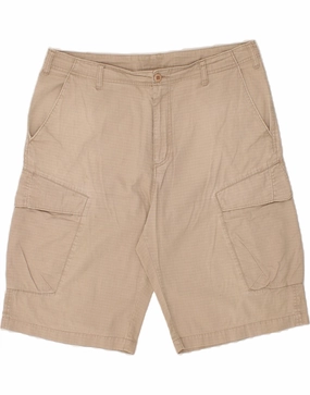 SPEEDO Mens Cargo Shorts W34 Large Beige Cotton denim alternative