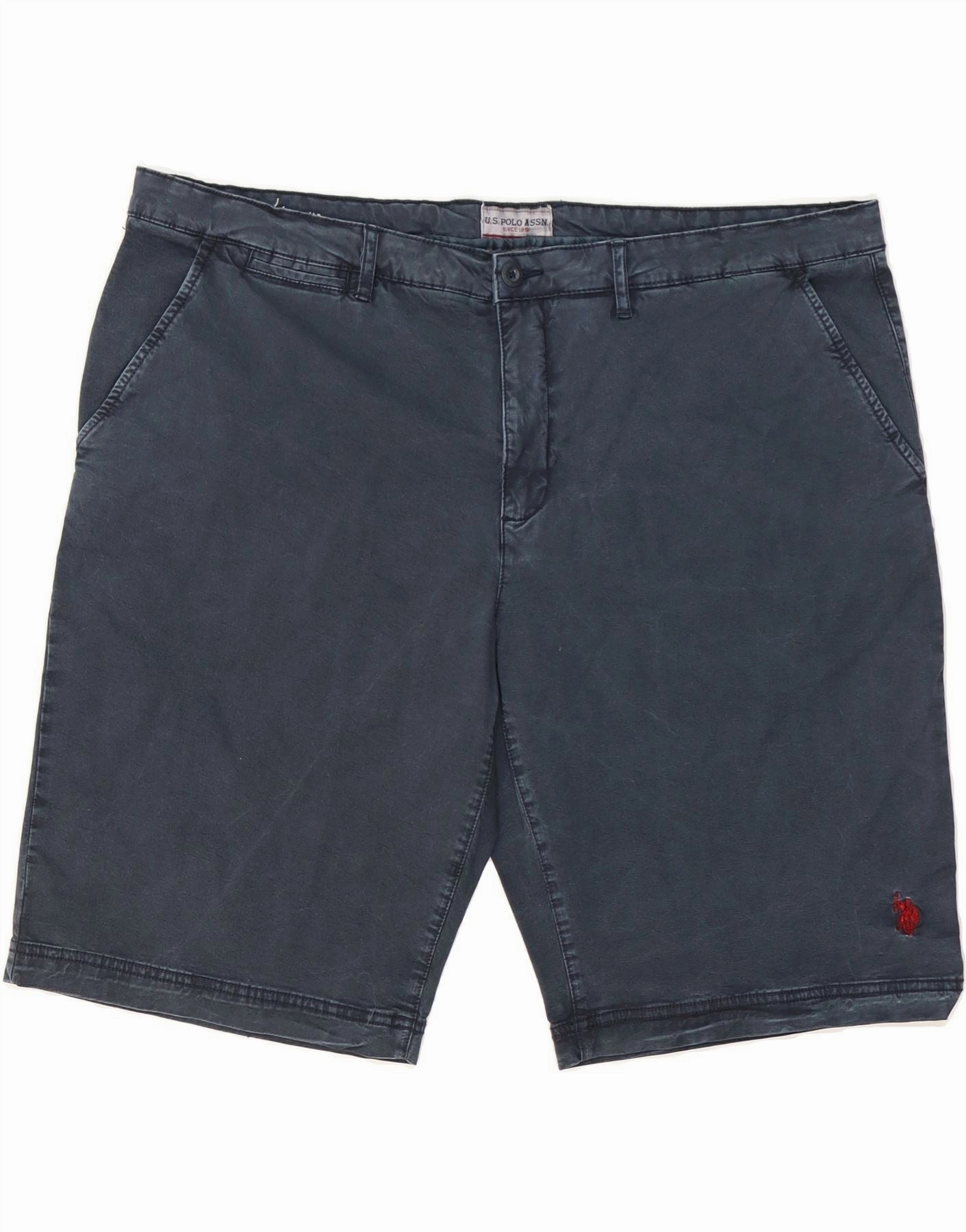 Summer Fun U.S. POLO ASSN. Mens Chino Shorts W42 2XL Navy Blue Cotton