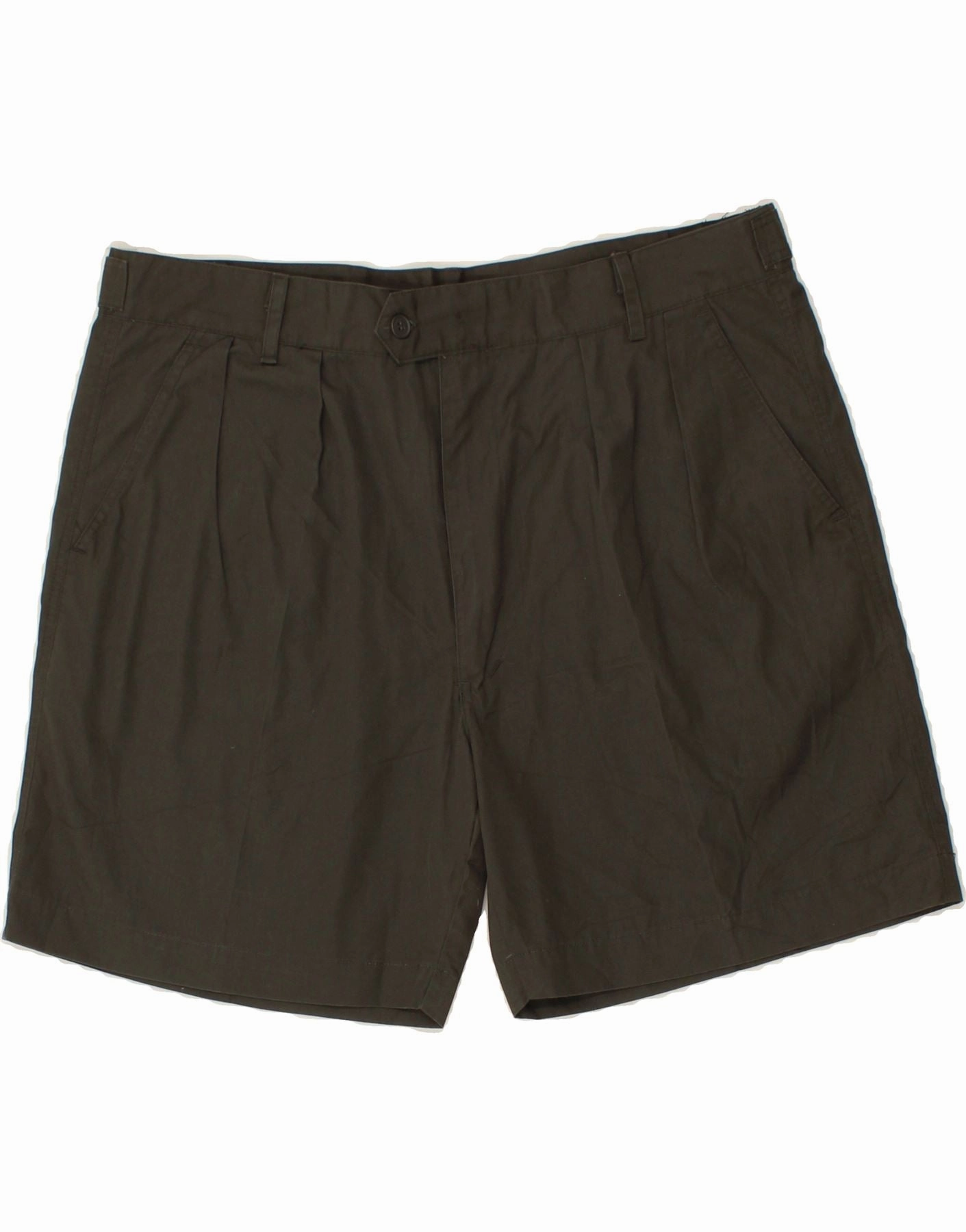 VINTAGE Mens Pegged Chino Shorts W36 Large Khaki Cotton Clean Feel Crisp Look