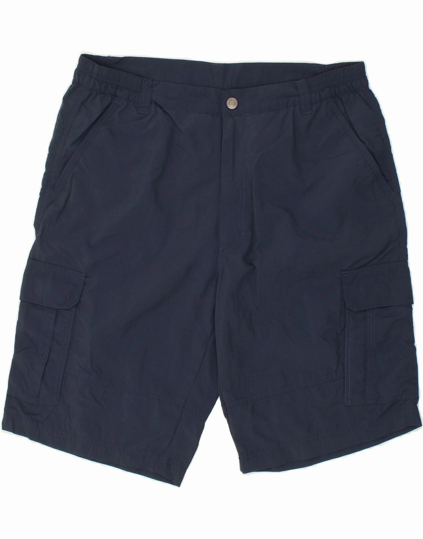 Double Layered Reinforcement VINTAGE Mens Cargo Shorts IT 54 2XL W42  Navy Blue Polyamide