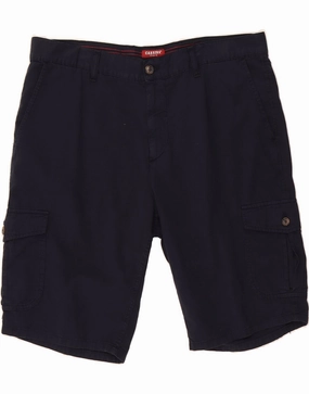 CARRERA Mens Cargo Shorts W36 Large Navy Blue Cotton Reinforced Gusset