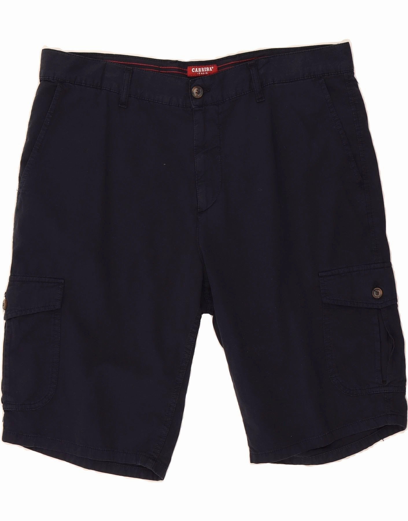 CARRERA Mens Cargo Shorts W36 Large Navy Blue Cotton Reinforced Gusset