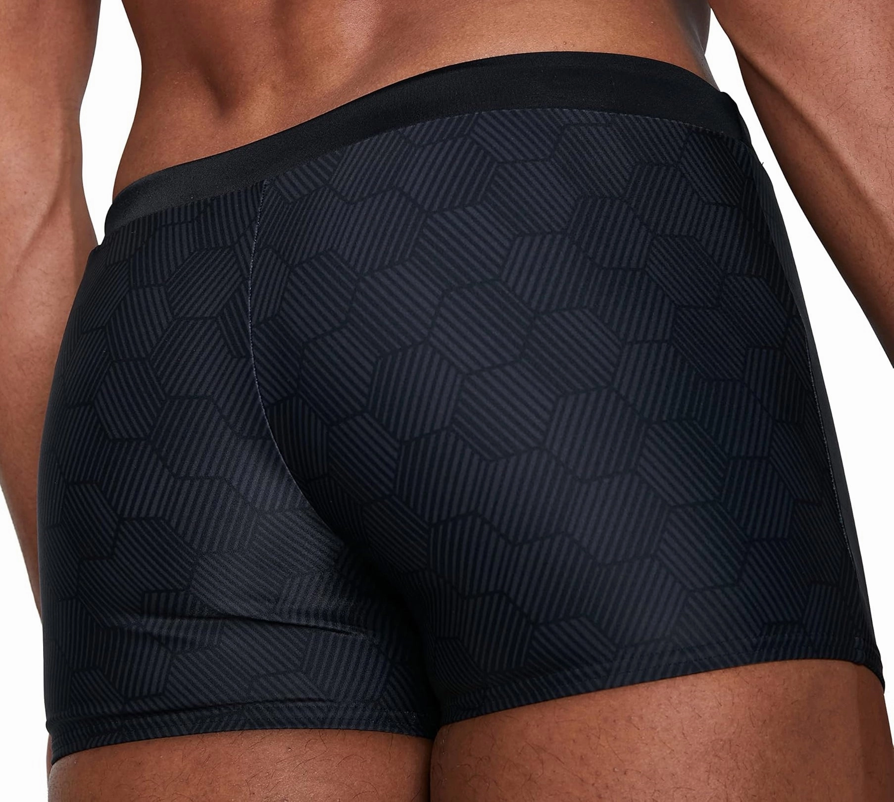 Relaxing Vacation Beach Ready Speedo Valmilton Mens Swim Shorts - Black