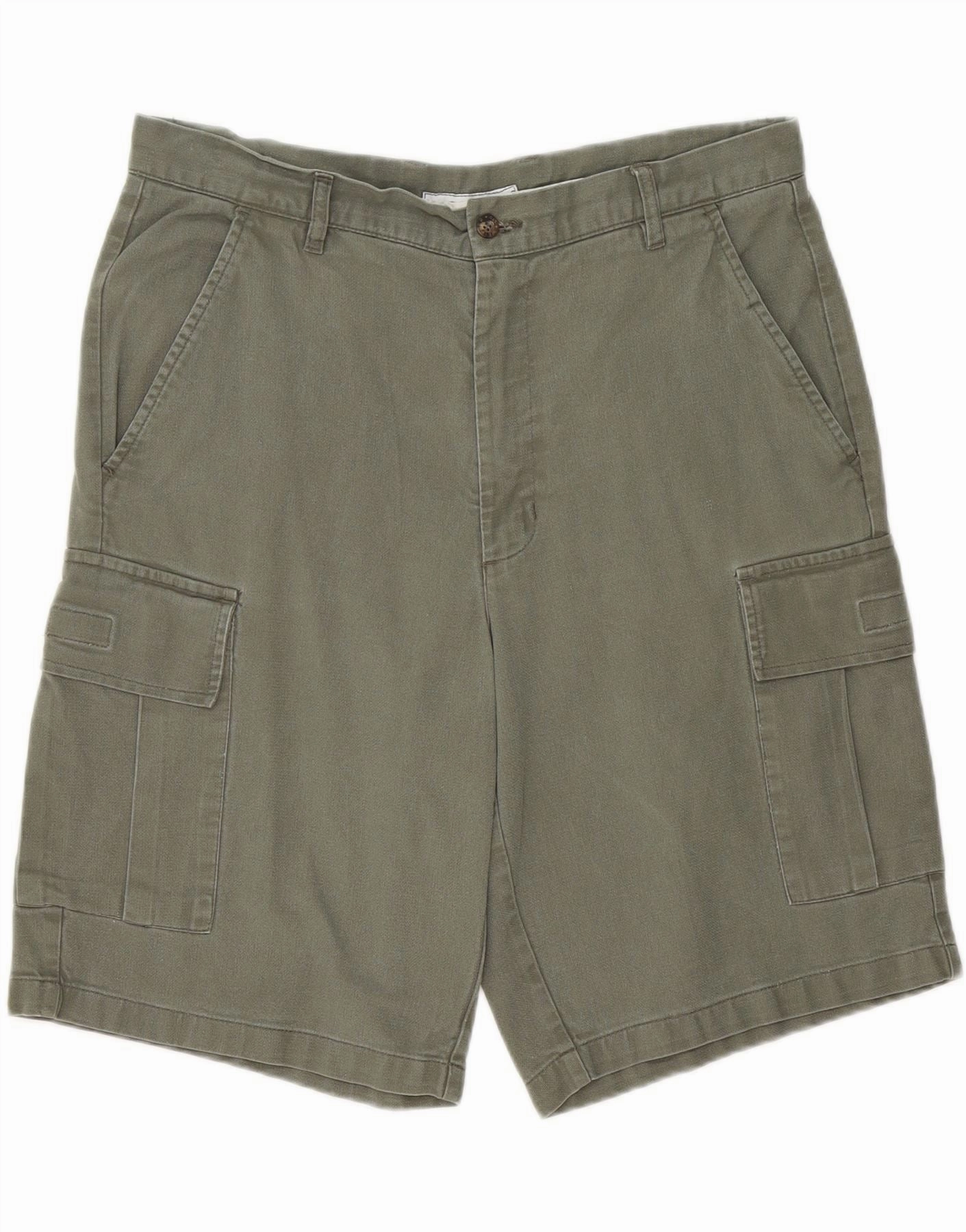 Clean Fabric WEIPPER Mens Cargo Shorts W36 Large  Green Cotton