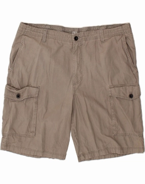 IZOD Mens Salt Water Cargo Shorts W40 XL Grey Cotton cheering section Flexibility Built-In
