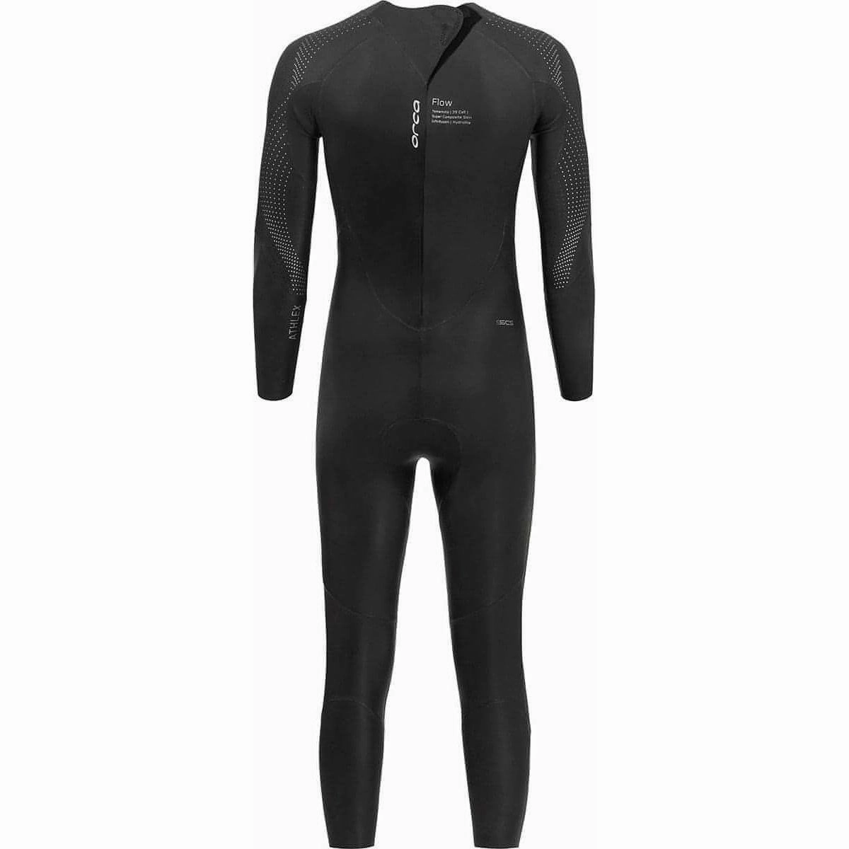 DurableZipperClosure Waterproof Seams Orca Athlex Flow Mens Wetsuit - Black