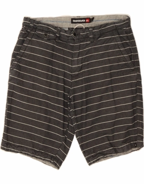 Chill Look MultiPurposeUtility QUIKSILVER Mens Chino Shorts W30 Medium Grey Striped Cotton