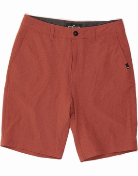 Everyday Fit QUIKSILVER Mens Chino Shorts W30 Medium Red Polyester