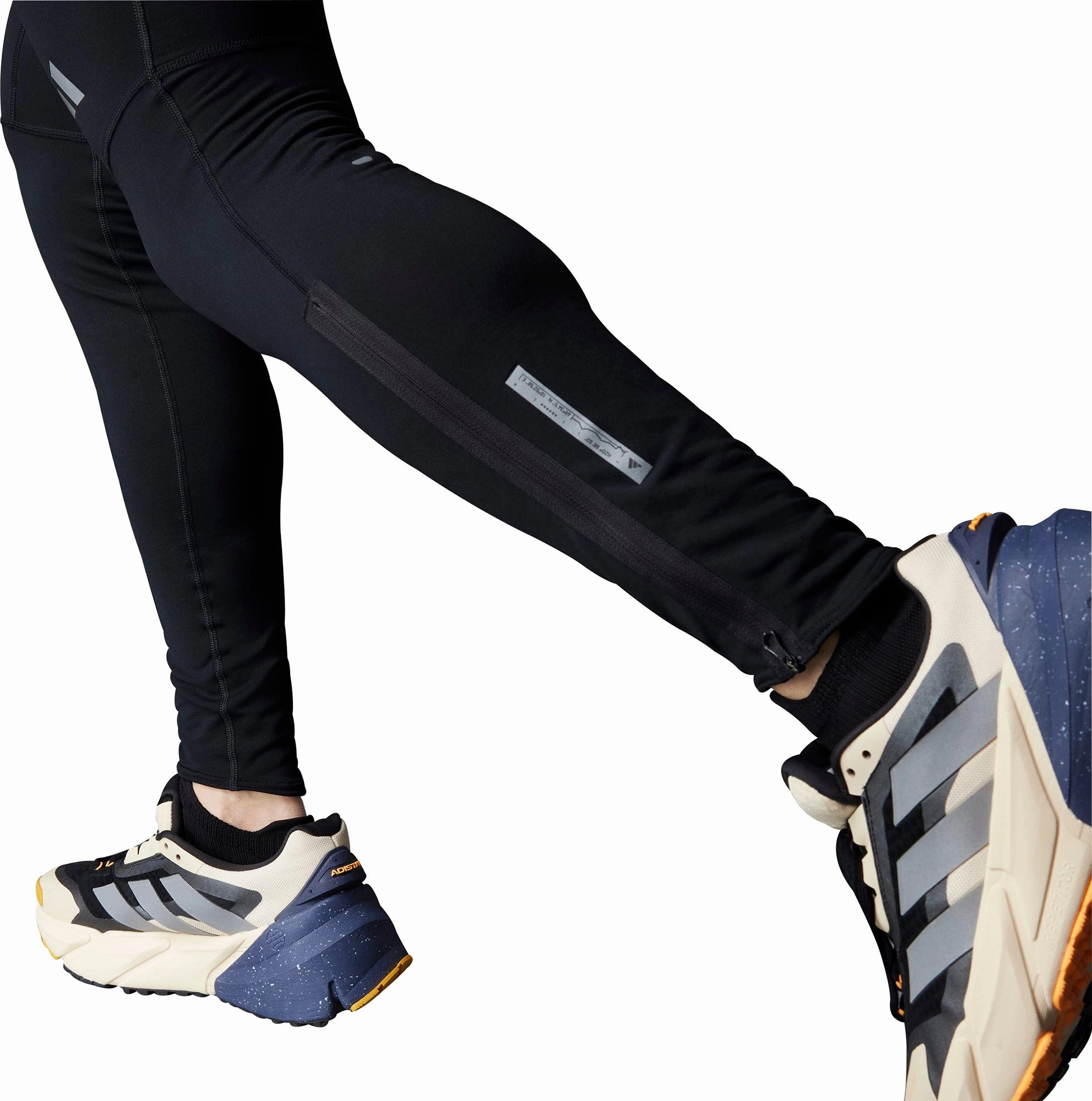 adidas Ultimate Conquer The Elements Warm Mens Long Running Tights - Black Flexible Compression