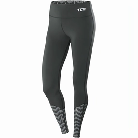 Flattering Shape TCA Impulse Printed Womens Long Running Tights - Grey