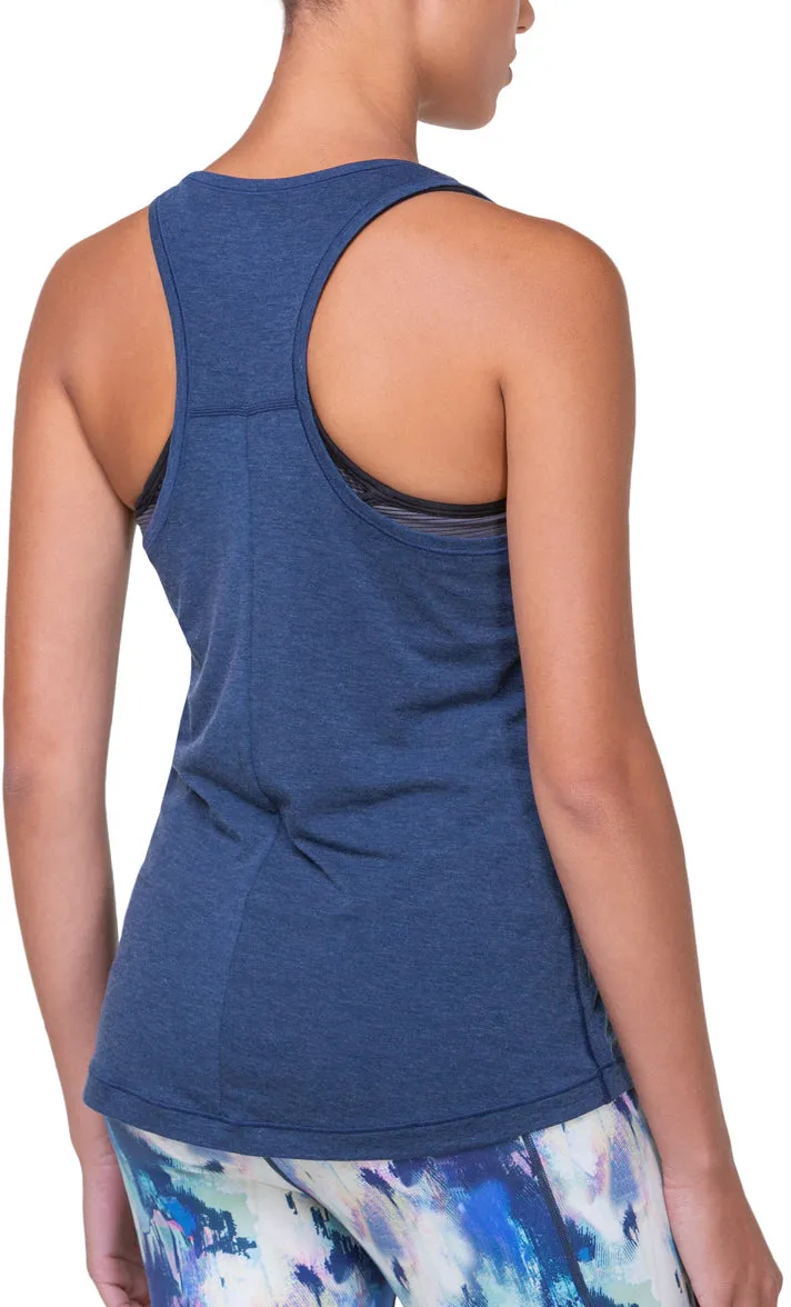 Flatlock stitching Soft and Light Ronhill Tech Tencel Womens Running Vest Tank Top - Blue