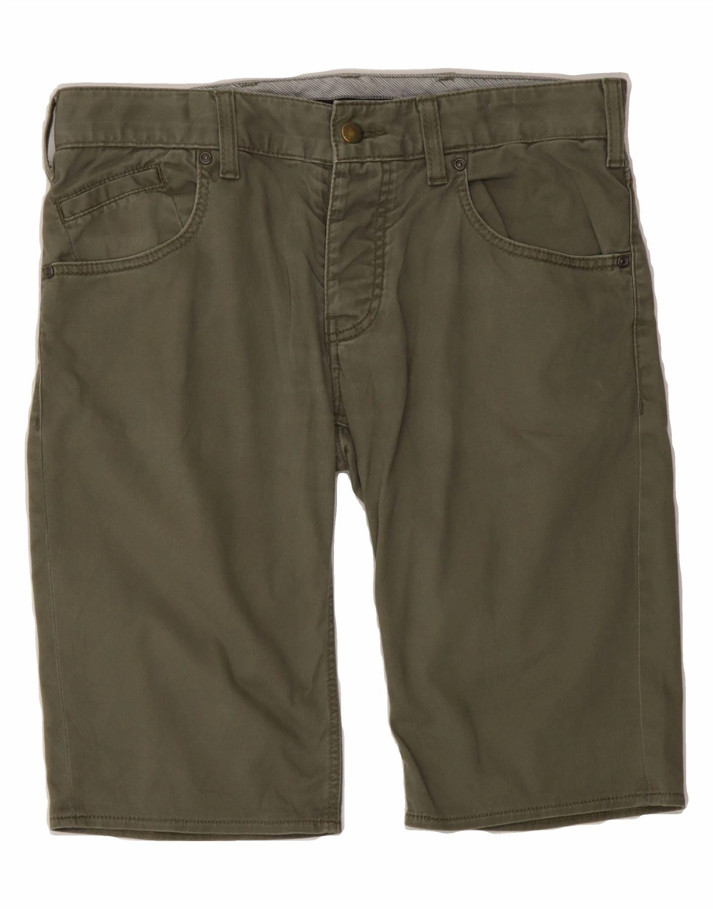 ARMANI Mens Denim Shorts W31 Medium  Khaki Cotton Classic Appeal