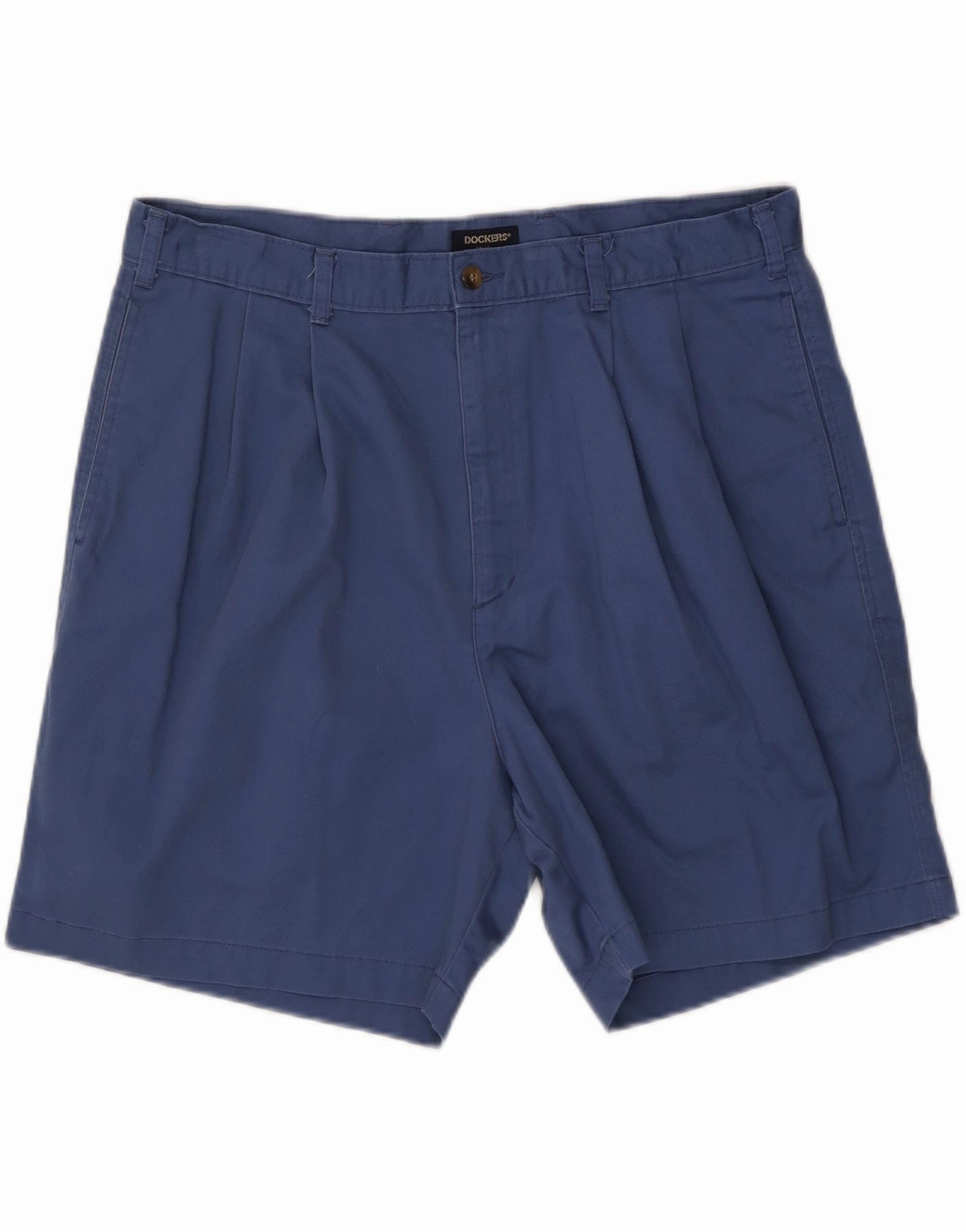 Flexible Layer Fit Mood Wear DOCKERS Mens Chino Shorts W38 XL Blue Cotton