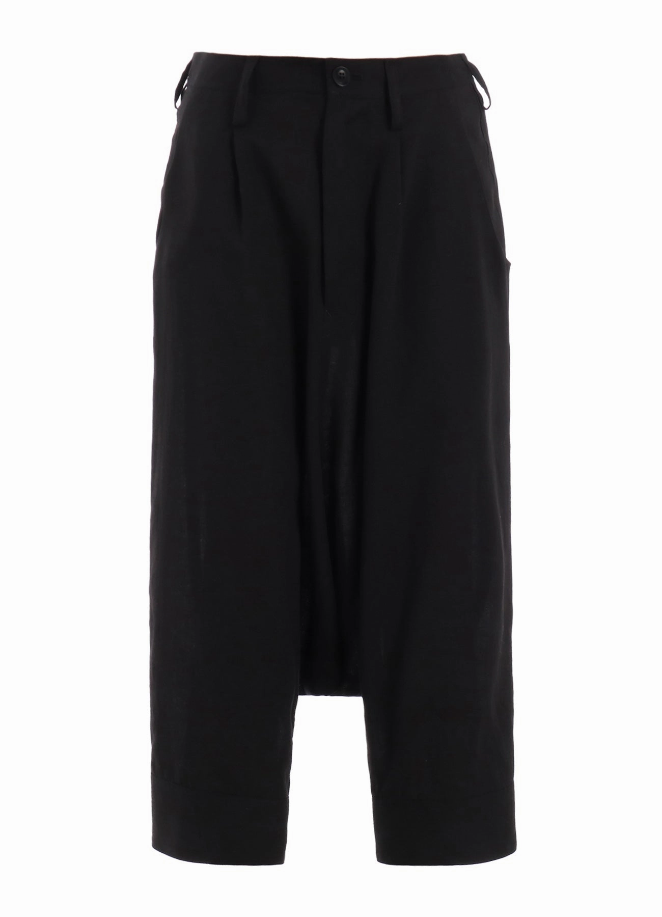 RAYON/LINEN SHEETING CUFFED HEM SARROUEL PANTS Quick Adjust Fit Slim Look