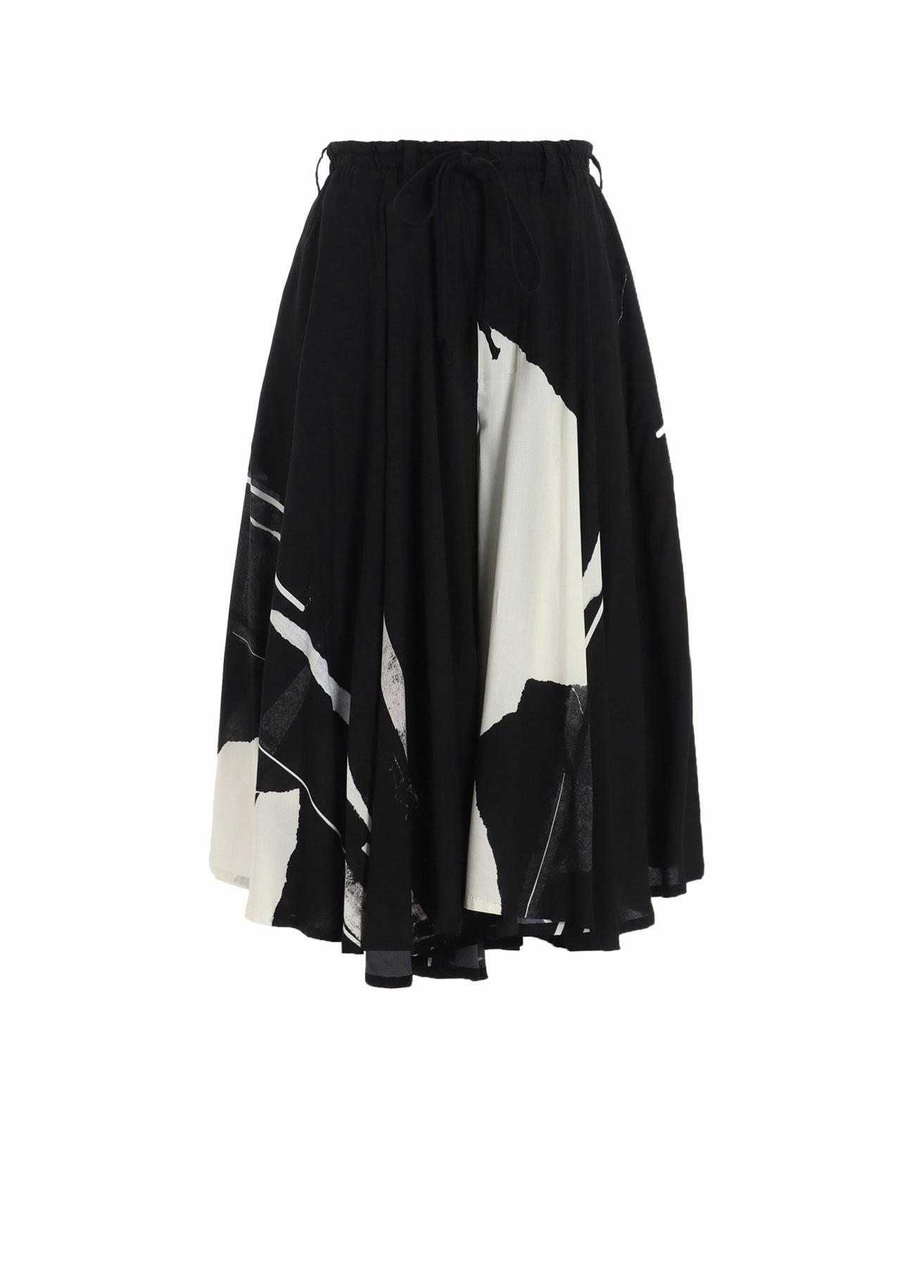 RAYON PRINT TORN PATTERN CIRCLE PANTS Cozy Lining