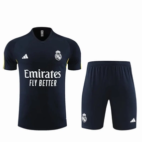 Real Madrid Short Sleeve Training Suit For Men T-shirt/short Organic Fabric