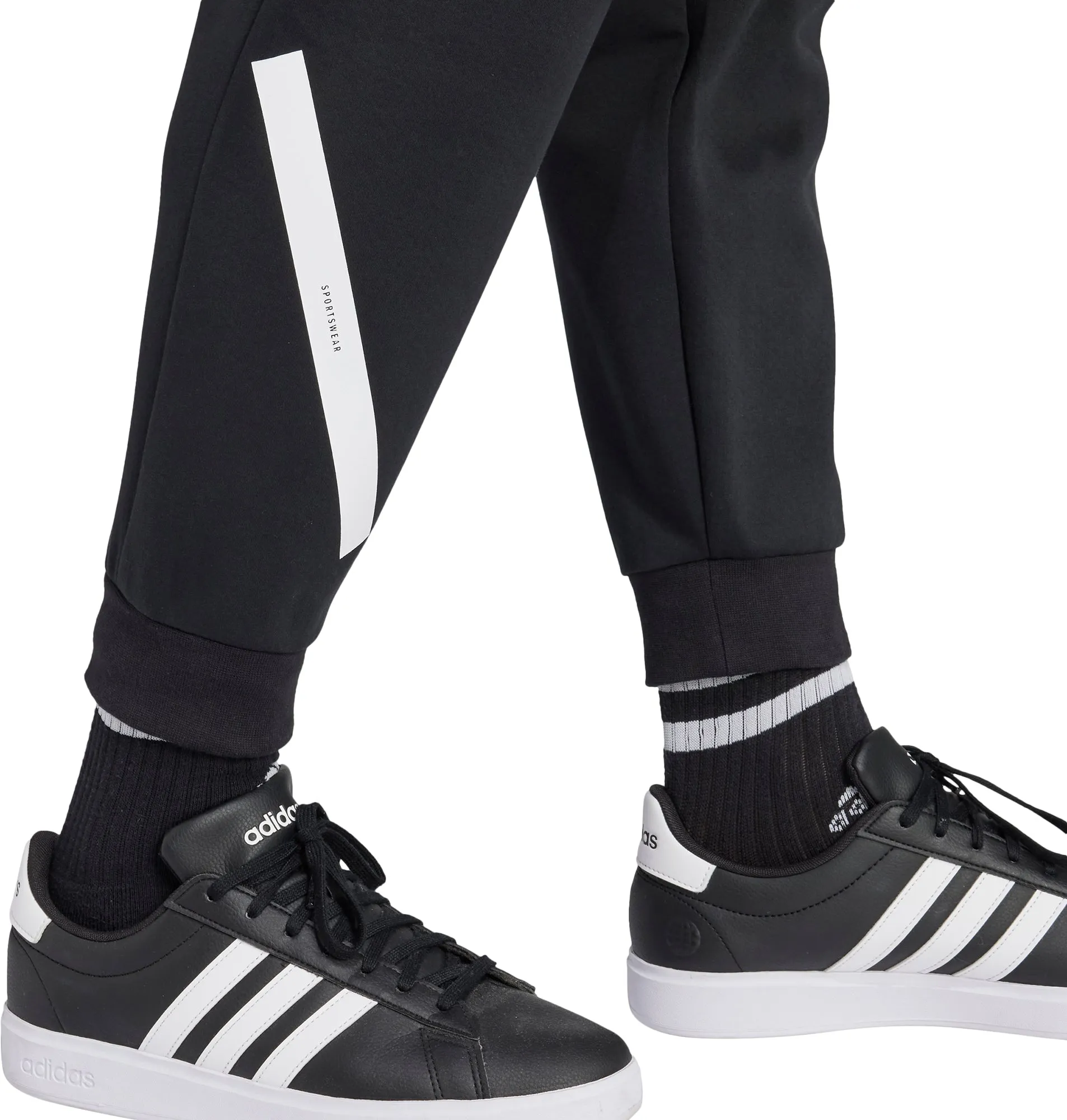 adidas Z.N.E Mens Training Trackpants - Black Relaxed Cut ElasticWaist