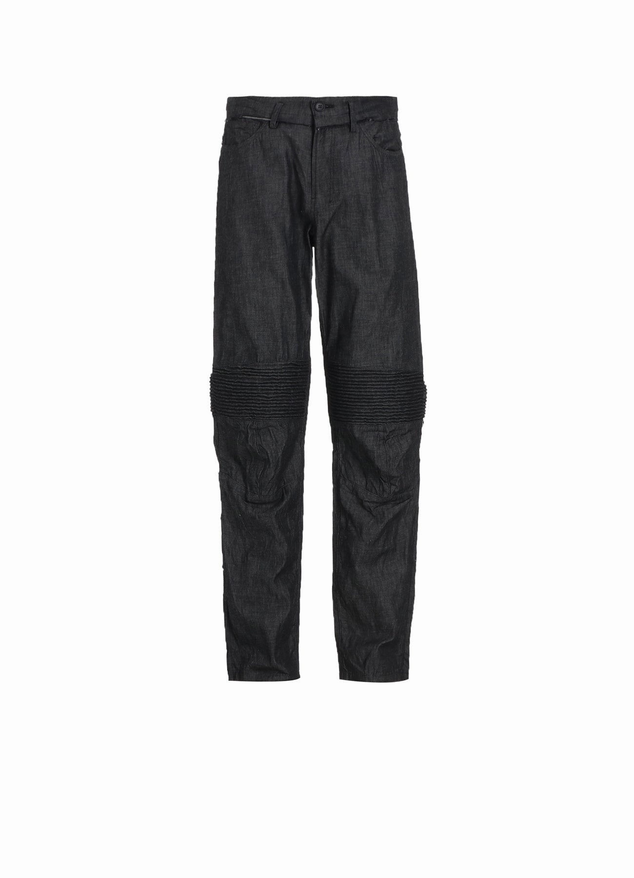 LIGHT DENIM BIKER PANTS Smooth Fabric Wrinkle-Resistant