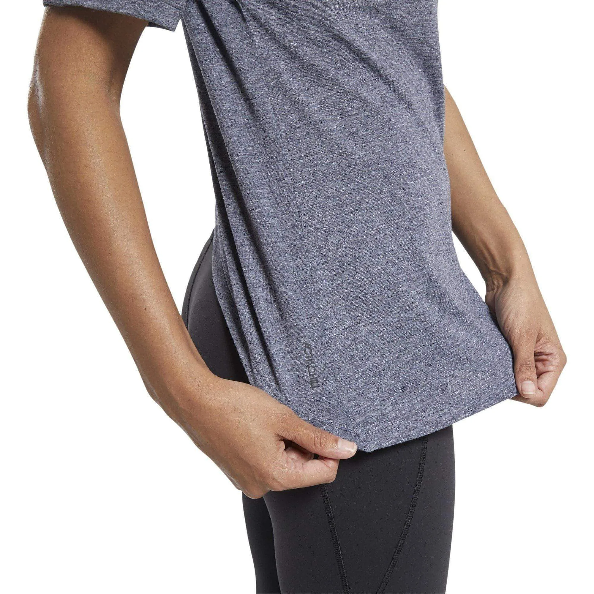 Weekend Ready Reebok ActivChill   Cotton Short Sleeve Womens Training Top - Navy