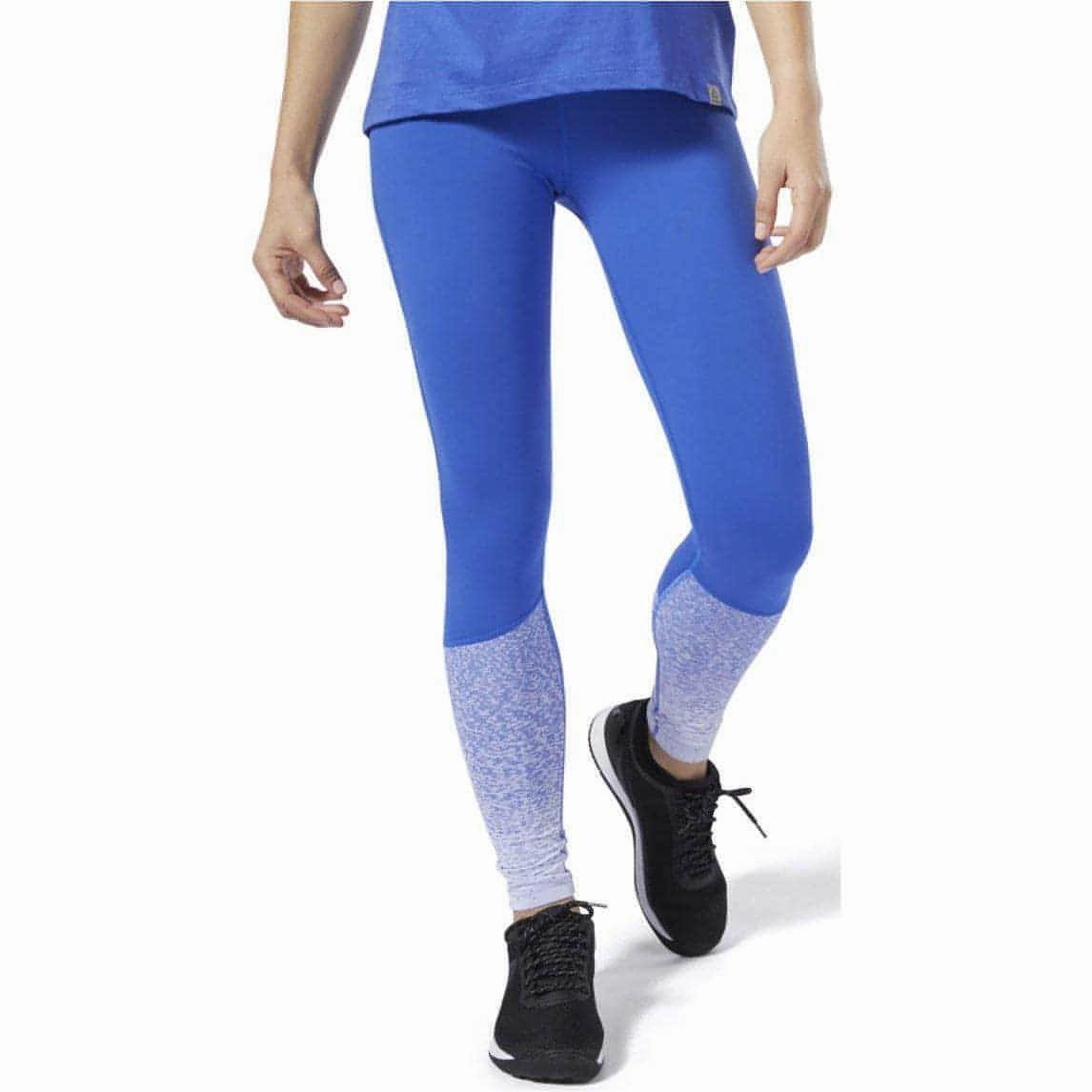 Performance Wear Reebok Crossfit Lux Fade Womens Long Training Tights - Blue