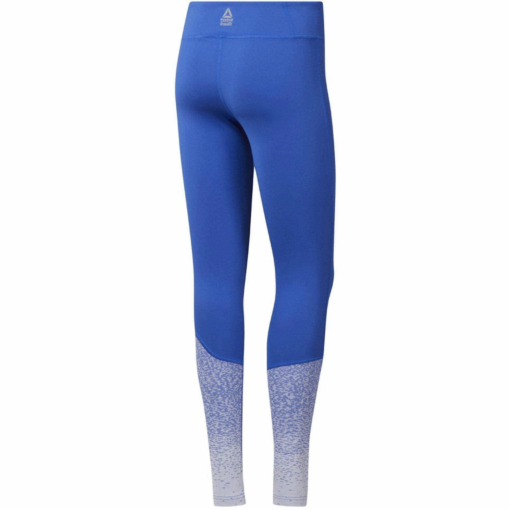 Chilly Day Comfort Urban Commuter Moisture Wicking Reebok Crossfit Lux Fade Womens Long Training Tights - Blue