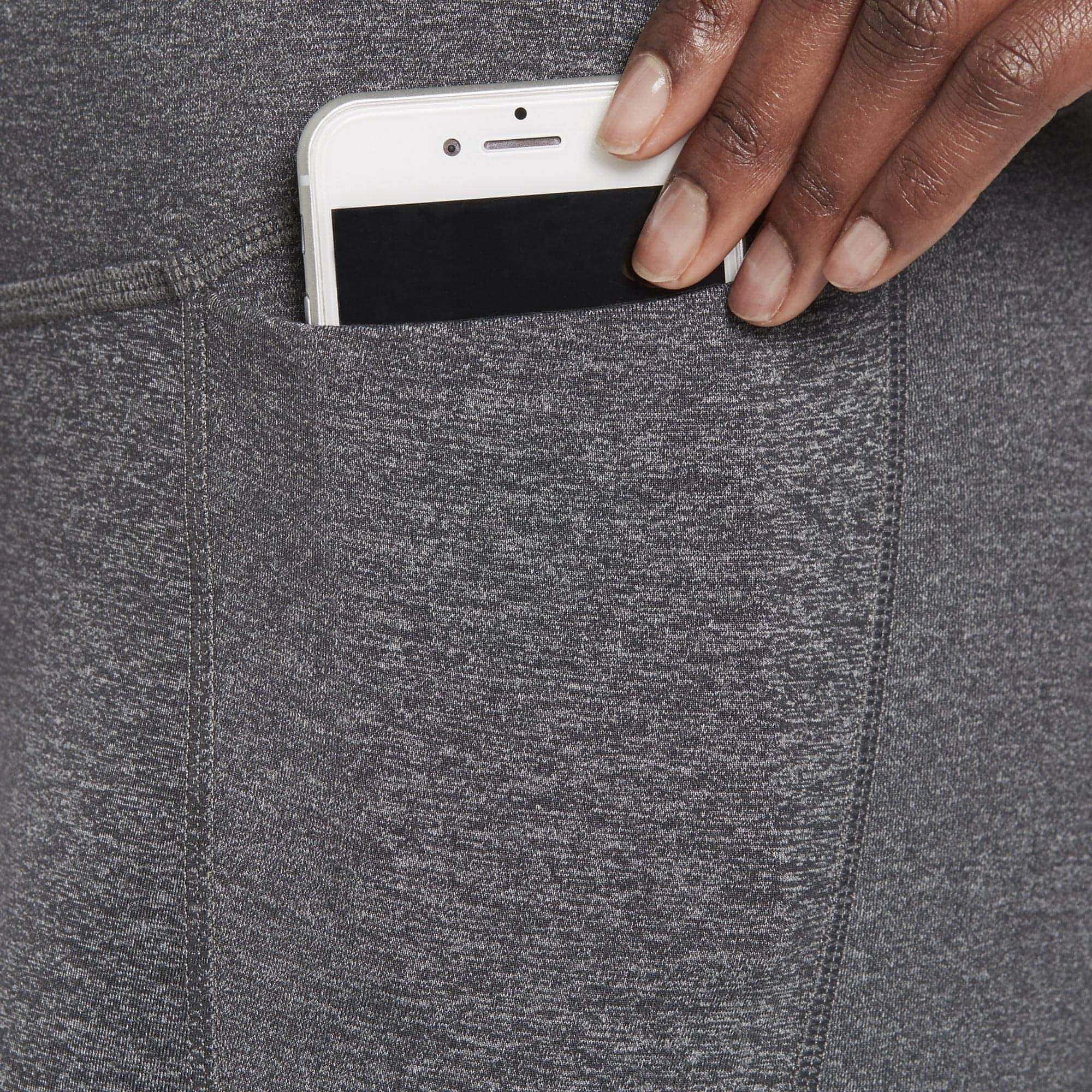 Breathable and Soft Plus Size Compression Support Reebok Lux 2.0 High Rise Womens Long Training Tights - Grey