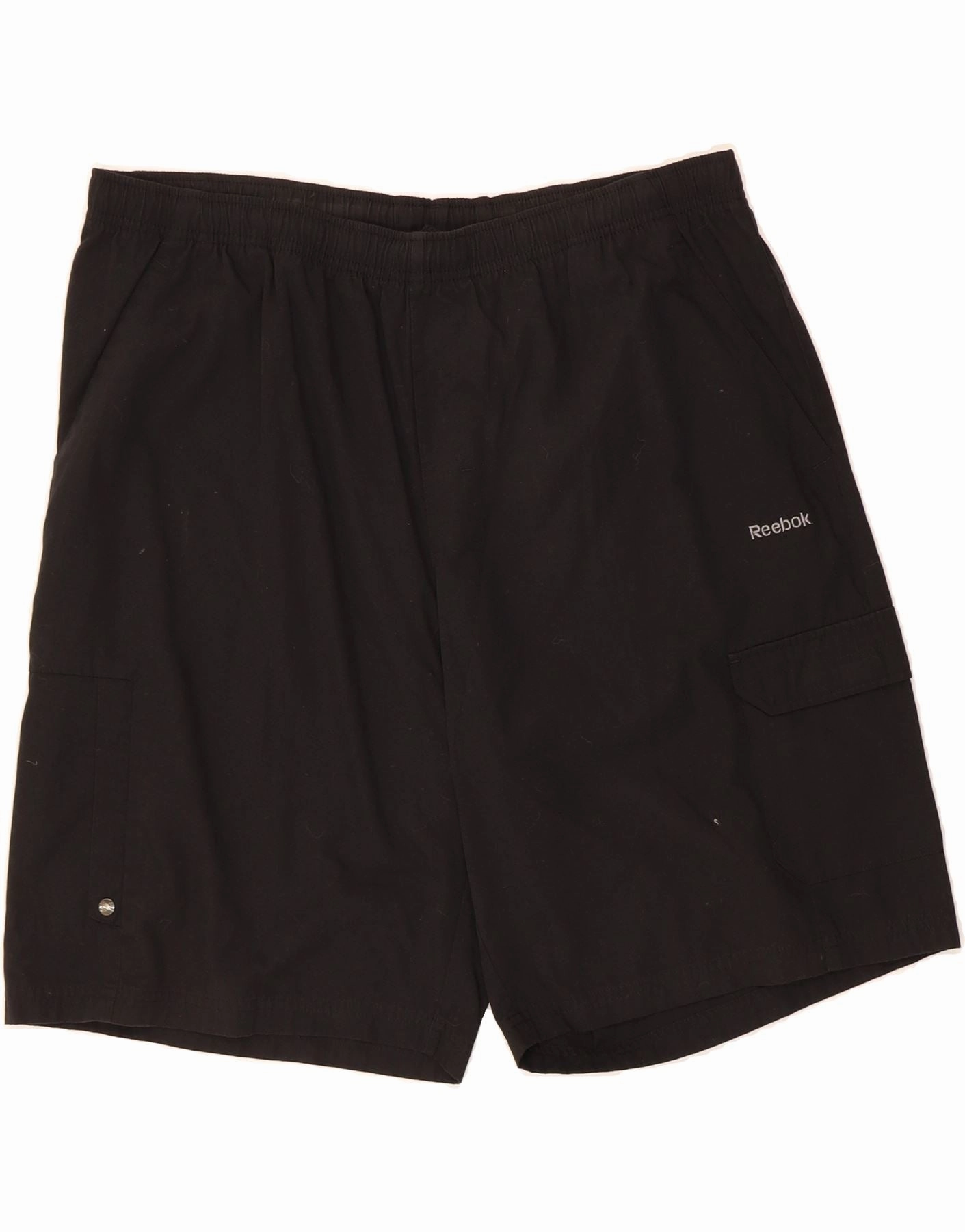 Soft Feel REEBOK Mens Cargo Shorts XL W38 Black Cotton